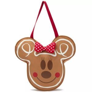 Minnie Mouse Big Face Gingerbread Holiday Tote Bag  NWT
